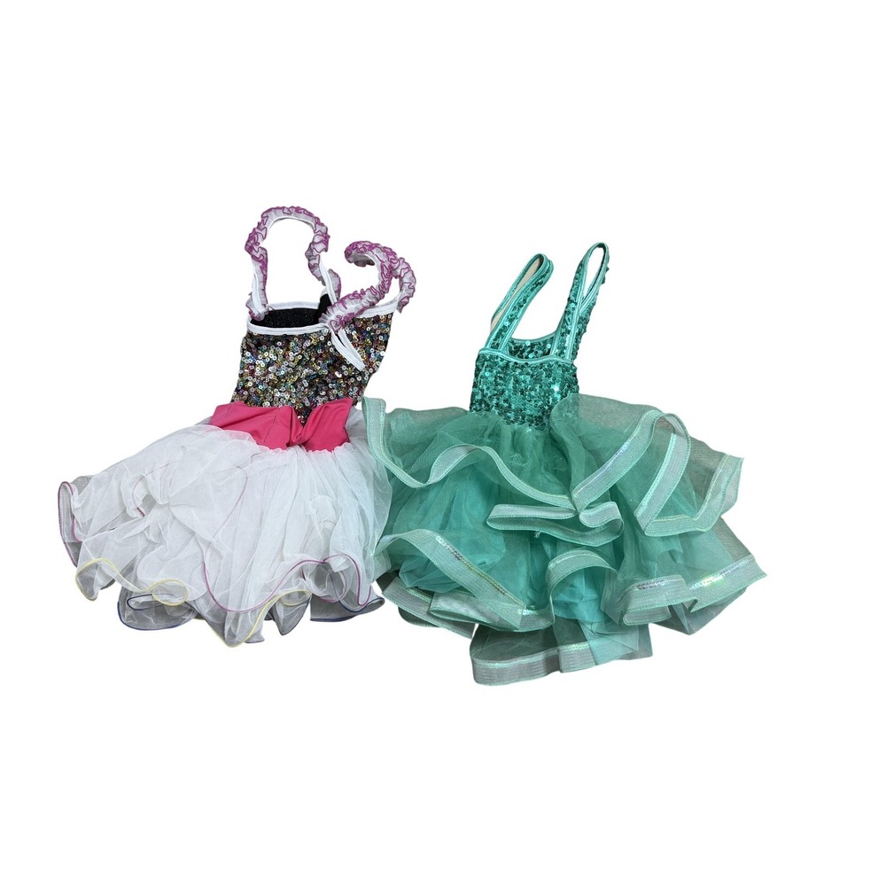 Weissman‎ Tutu Dresses Girls Size M Multicolor Sequin Tulle Dance Costume Lot 2